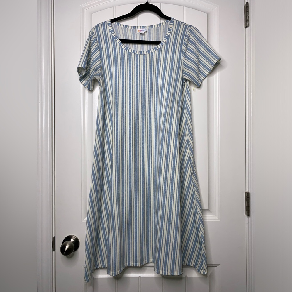 LulaRose Striped Midi Dress